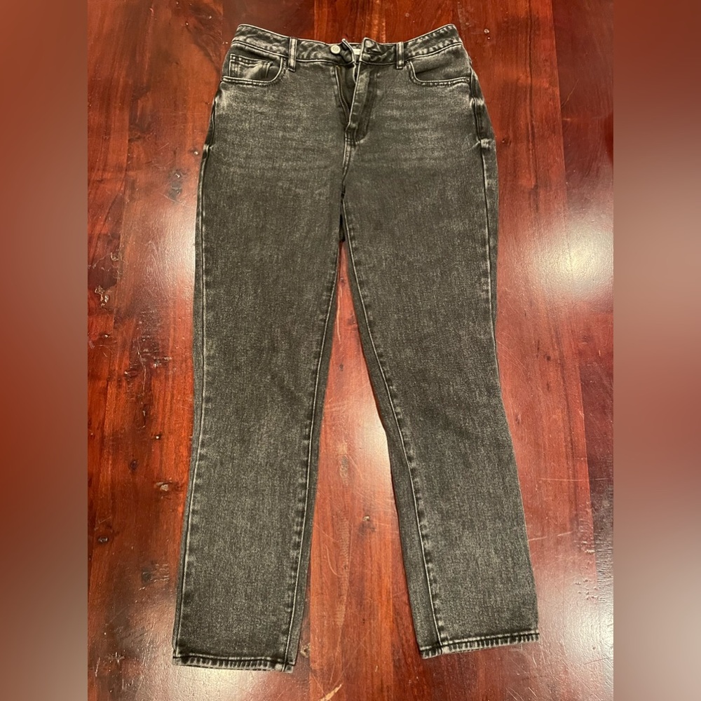 PACSUN distressed black jeans, straight leg, size 26